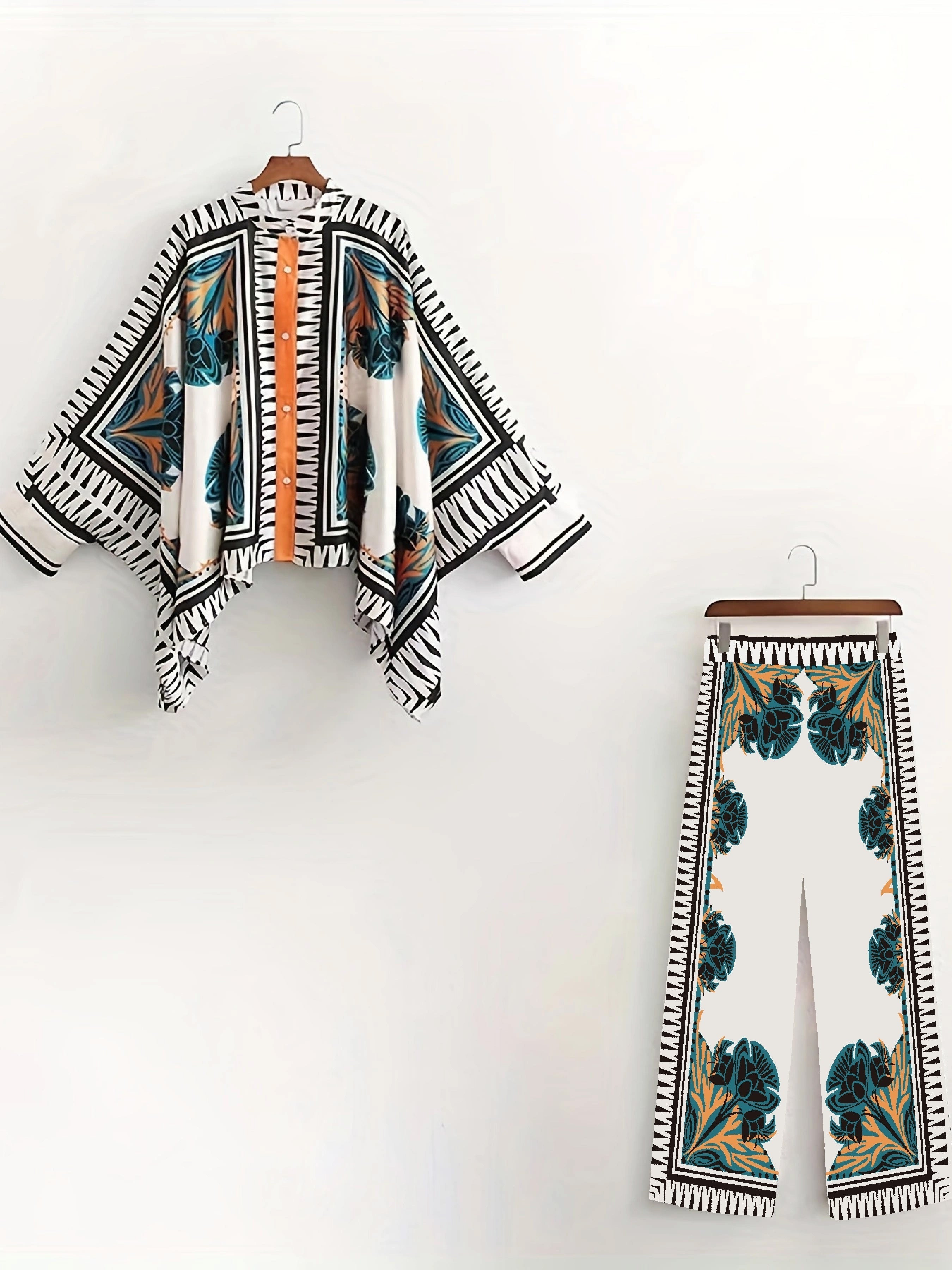 117 | Vacation Ethnic Print Three-piece Set