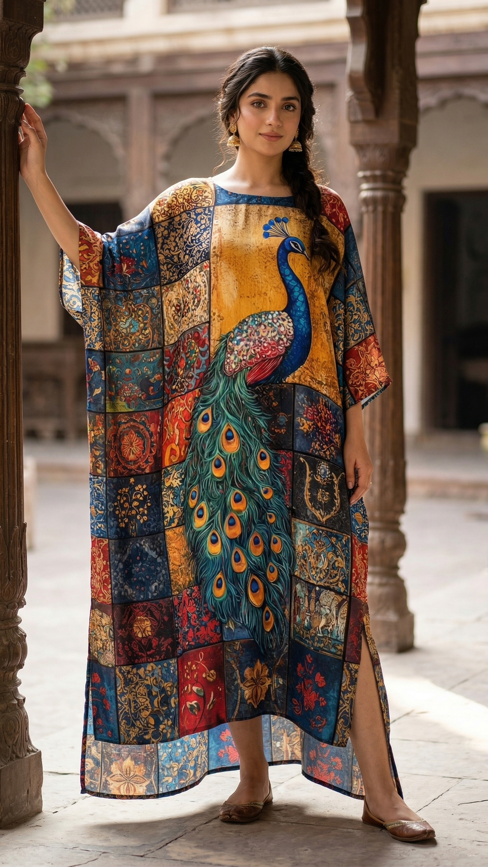 502 | Peaacock Kaftan