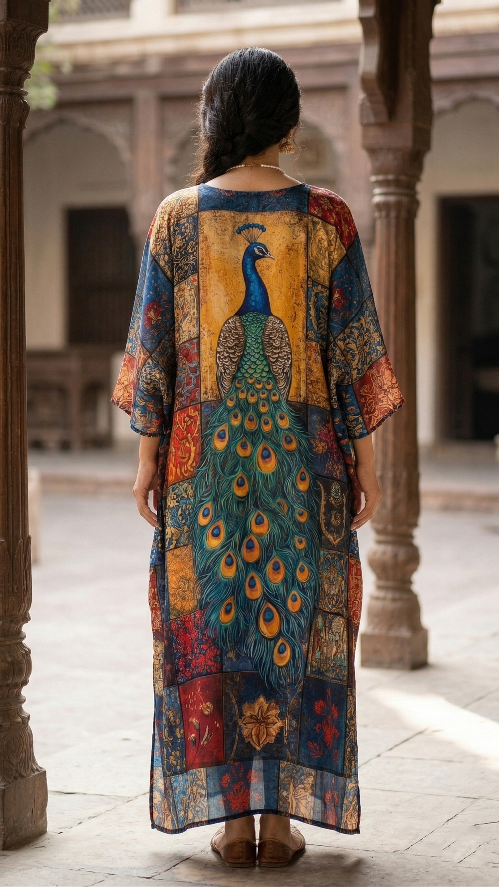 502 | Peaacock Kaftan