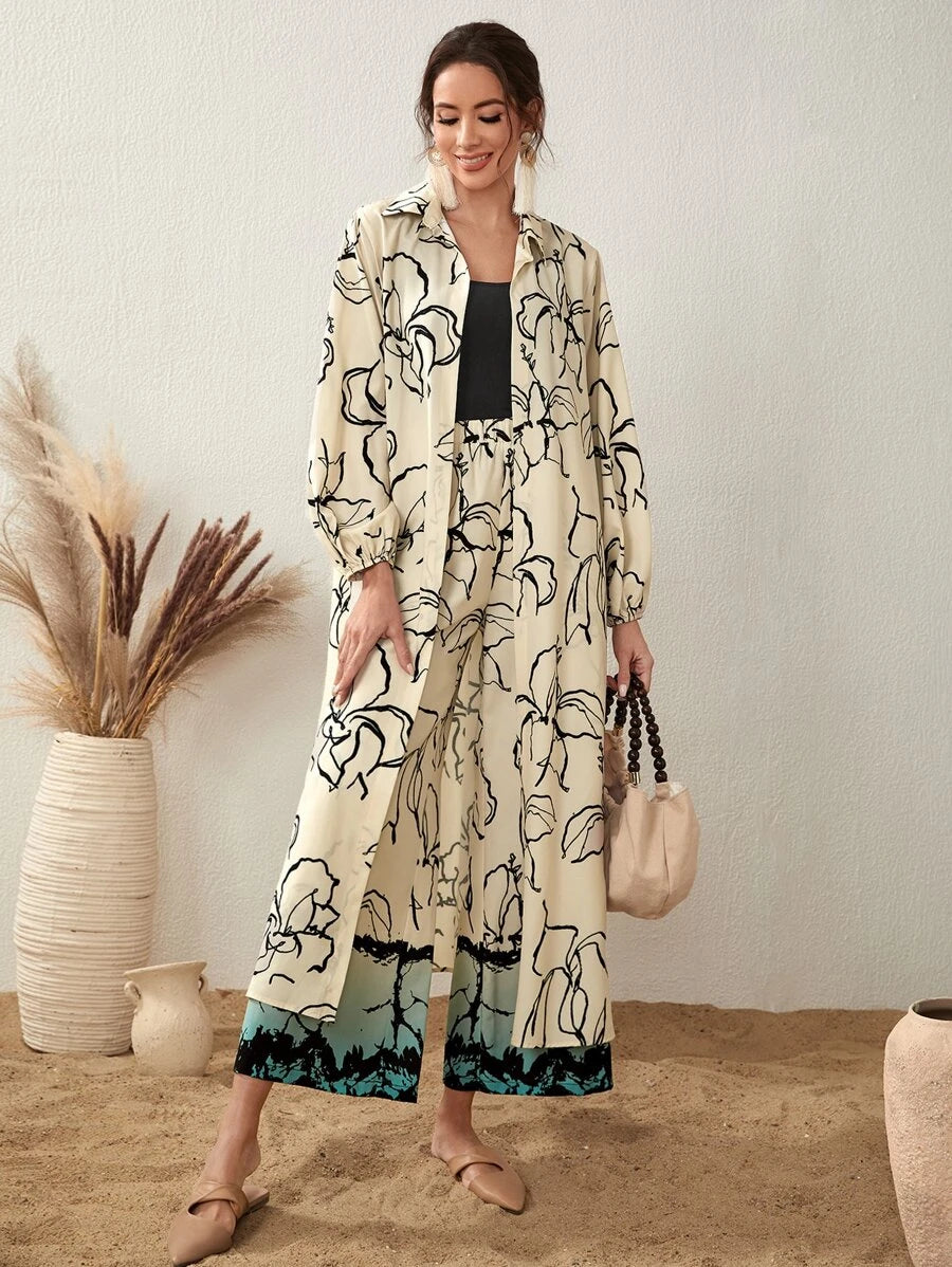 121 | Floral Print Three-piece Set