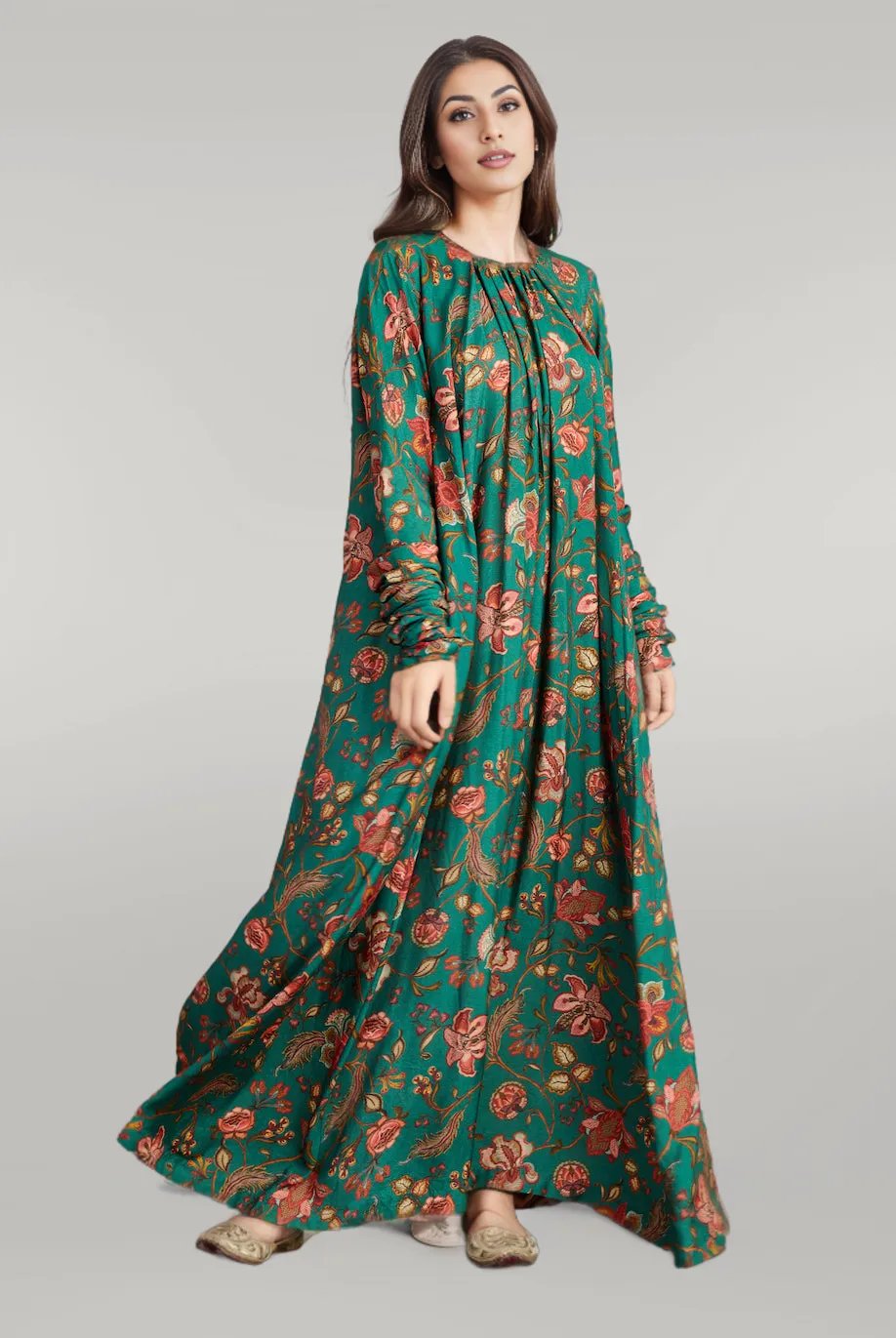 119 | Bottle Green Chiffon Maxi Only