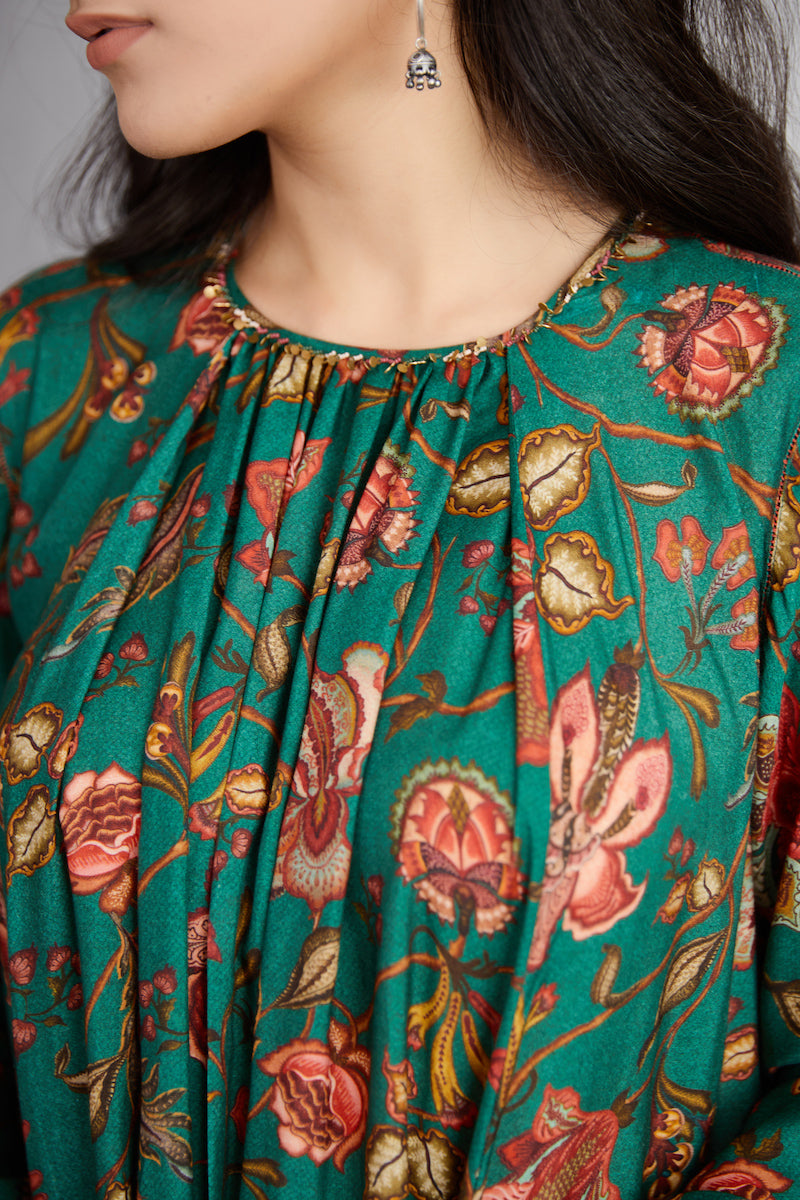 119 | Bottle Green Chiffon Maxi Only