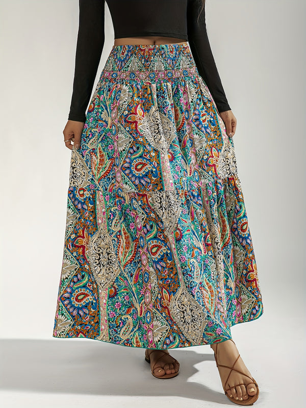 0091 All Season Chic Printed Large Flare Grip Skirt Only (One Size Fits All)